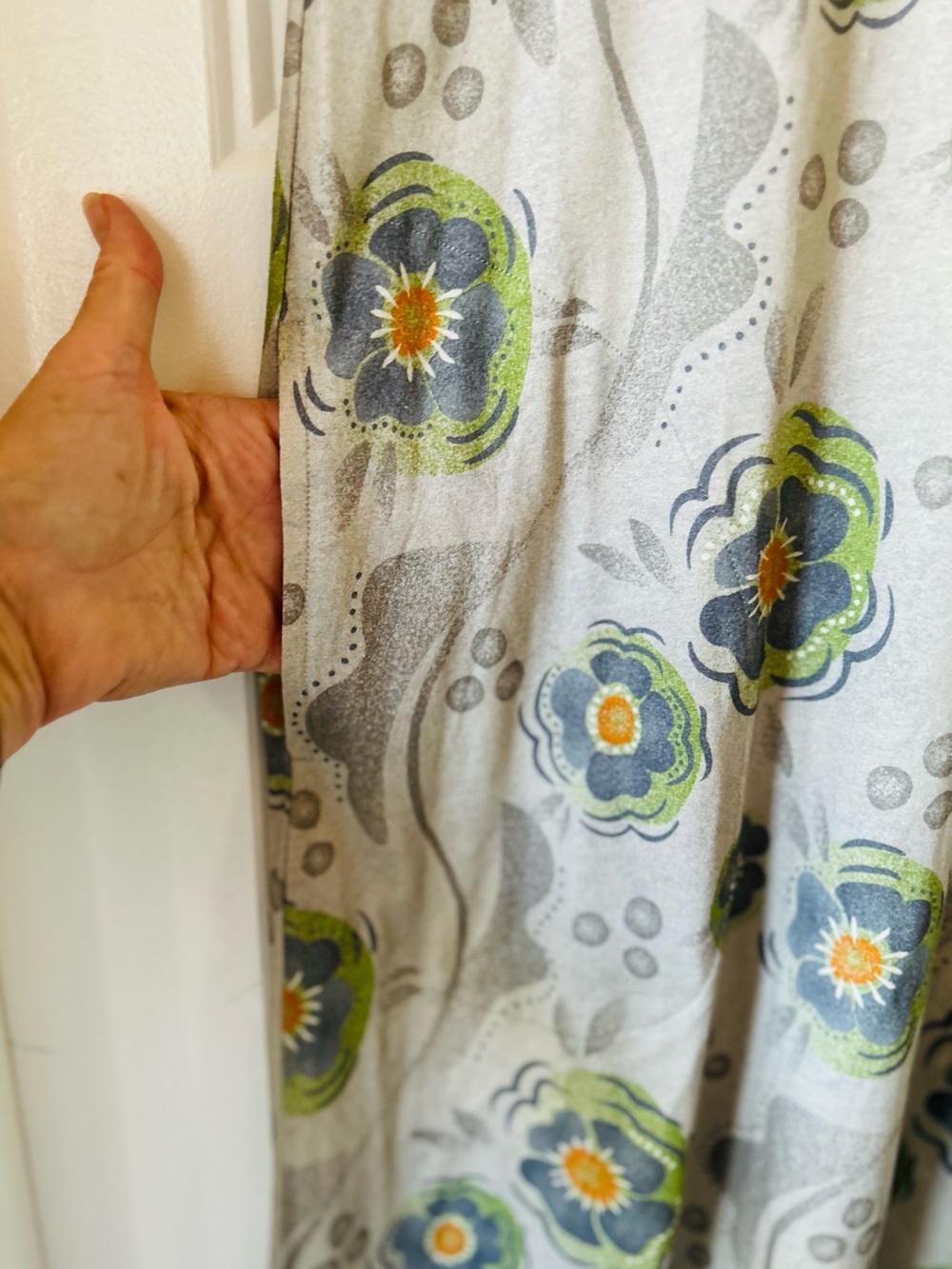 Gudrun Sjödén Organic Cotton Modal Floral Midi Dress M Portugal Lagenlook Floral - Picture 5 of 10